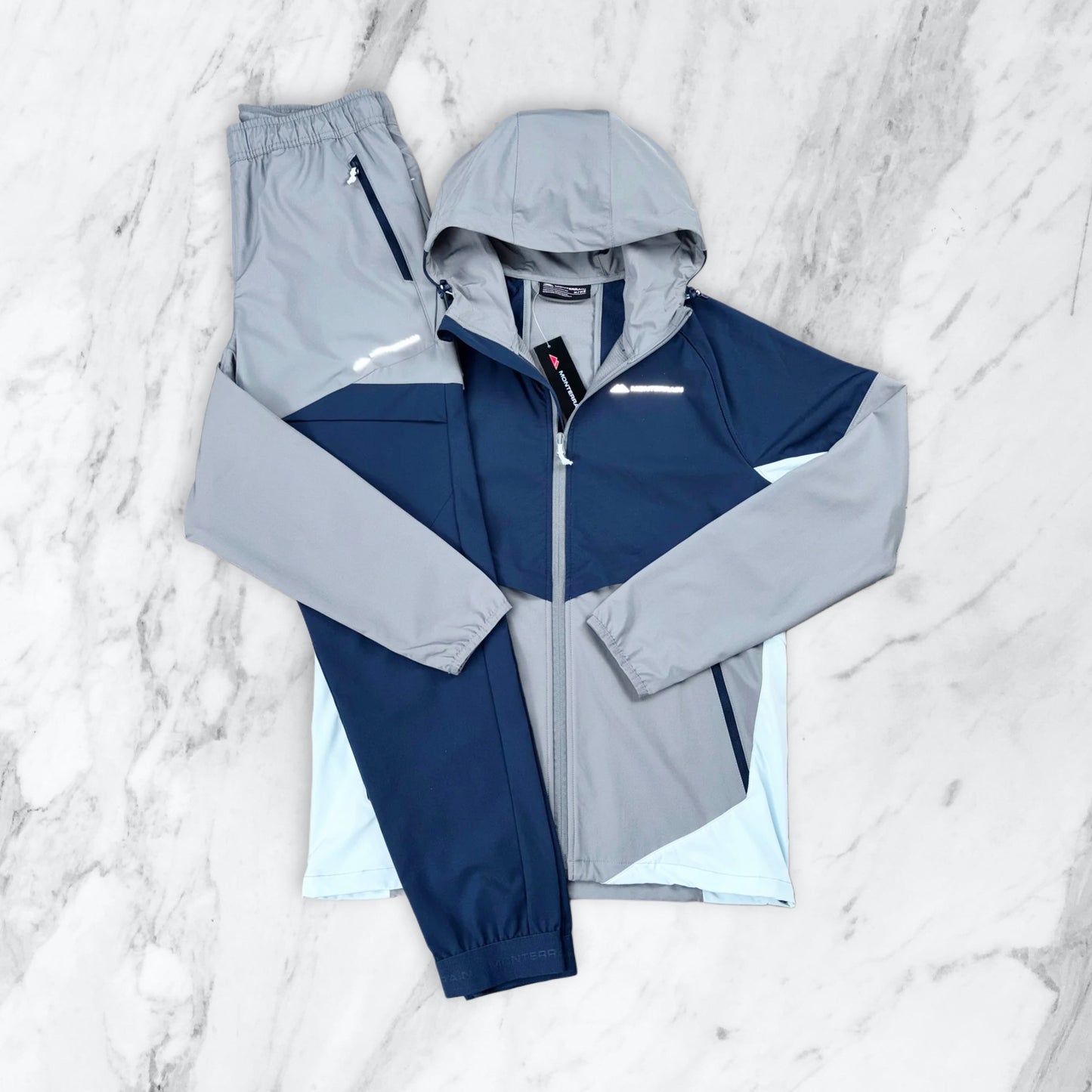 MONTERRAIN WOVEN ZIP
TRACKSUIT - NAVY/GRAPHITE