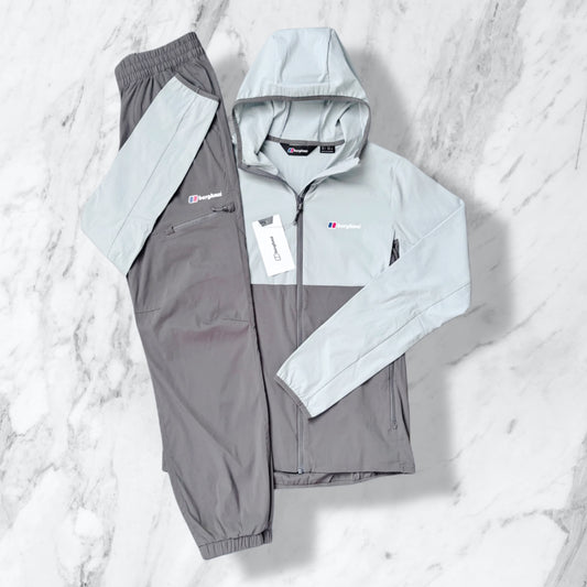 BERGHAUS TWO-TONE WOVEN TRACKSUIT - GREY