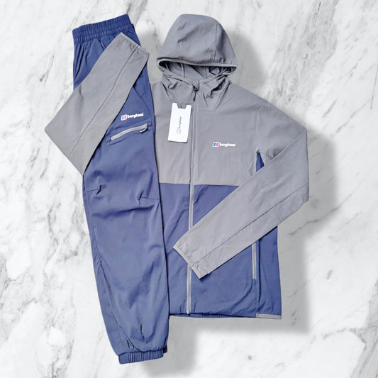 BERGHAUS TWO-TONE WOVEN TRACKSUIT - NAVY