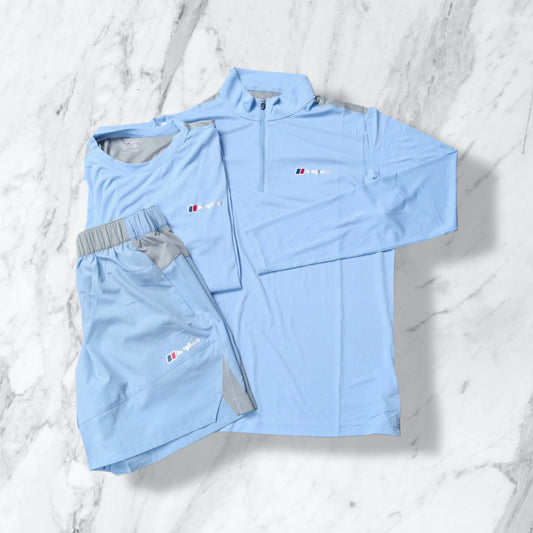 BERGHAUS 1/4 ZIP 3-PIECE SET - BABY BLUE/GREY