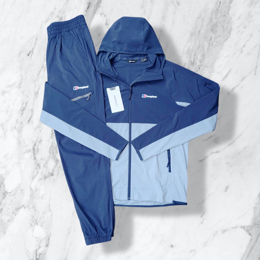 BERGHAUS TWO-TONE WOVEN TRACKSUIT - SKY BLUE/NAVY