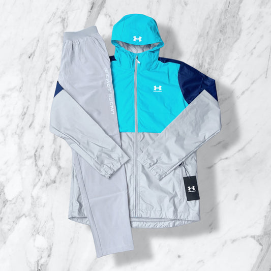 UNDER ARMOUR WINDRUNNER TRACKSUIT
- AQUA/GREY/NAVY