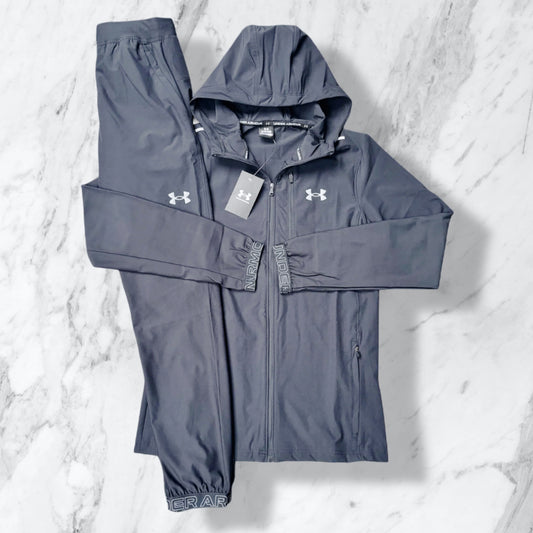 UNDER ARMOUR TWO-TONE TRACKSUIT - TRIPLE BLACK
