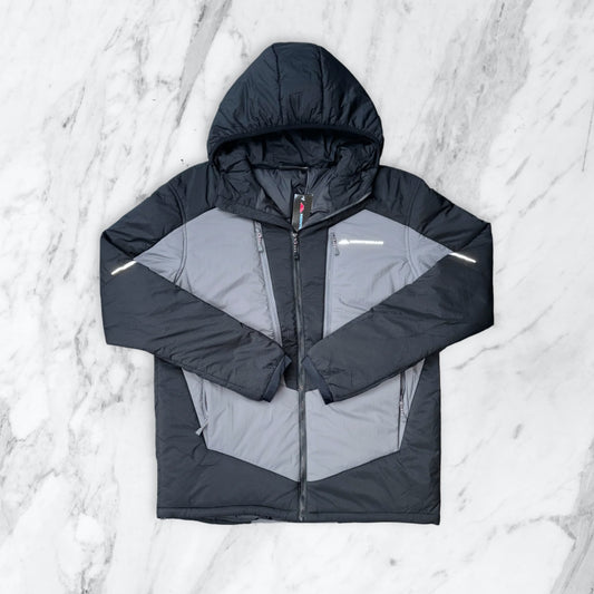 MONTERRAIN NYLON DOWN JACKET - BLACK/GRAPHITE